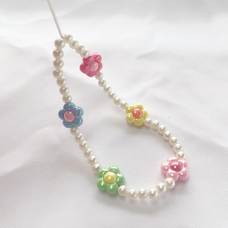 Image of Beaded Camera Wrist Strap Cute Digital Camera Charm Lanyard, Phone Wristlet Charms, Phone Chain for Camera