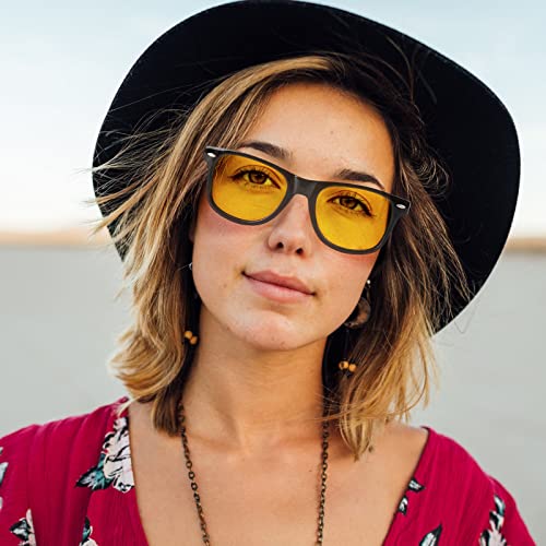 Wzerry Night Vision Glasses for Women Men, Polarized Night Driving Glasses Anti-Glare HD Yellow Lens Enhance Vision2