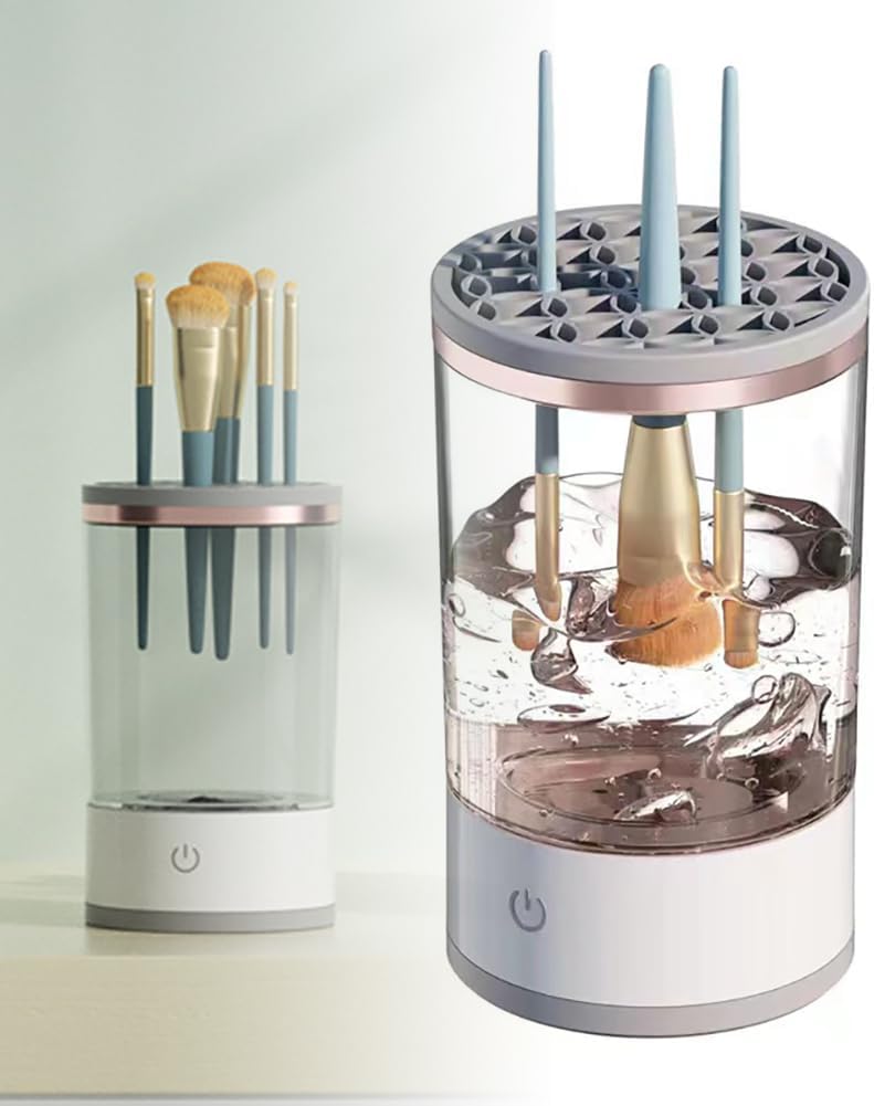 BOBVBMake Up Brush Cleaner Set, Professional Makeup Brush Cleaner Dryer Machine, 8W Makeup Brushes Cleaner Cosmetic Machine Cosmetic Make Up Brush Cleaning Tool to Wash Dry Makeup Brush Cleaners