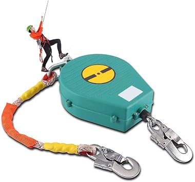 Telescopic Fall Arrester, Personal Fall Arrester, Locking Lifeline, Self-Locking Hook Fall Protection, Cable Lifeline Equipment for Work at Heights, Maximum Load 150kg,5M 3M