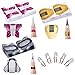 NICENEEDED 300 pezzi Adesivi guida forma unghie Nail Extension Art Tips Guide Decal Gel Uv Strumenti 5 pezzi Punte stampo per unghie francesi regolabili per salone di bellezza Forniture fai da te