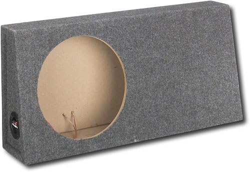12" Inch Sealed Shallow Mount Subwoofer Wedge Style Enclosure for Trucks, Hatchbacks and Tight Spaces