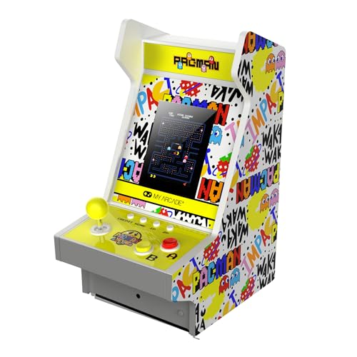 Image of My Arcade Pac-Man Mighty Player: Retro Gaming, 11 inch Countertop Arcade, Illuminated Marquee, 4 Games in 1, Rechargeable Battery