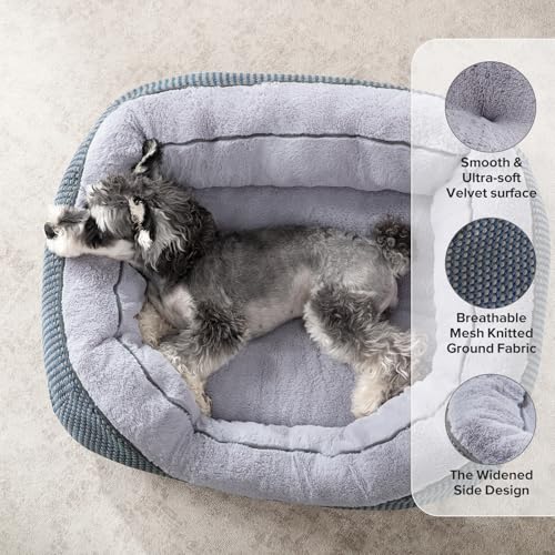 Image of INVENHO Dog Bed Medium Size, Orthopedic Warming Soft Calming Sleeping Durable with Anti-Slip Bottom