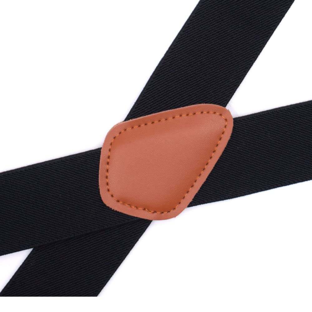 X Form Tirantes de Alta Resistencia, Tirantes elásticos Ajustables for Pantalones de Hombre de 3,5 cm de Ancho con Forma de X y 4 Clips Resistentes for Bodas y Fiestas