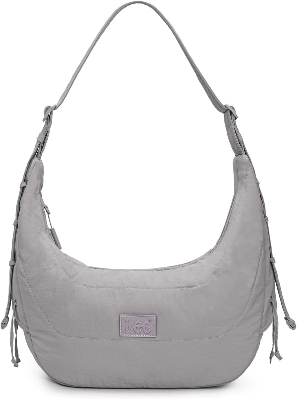 Lee Puffer Crossbody Bag for Women, Quilted Crescent Shoulder Bag, Large Lightweight Fluffy Travel Essentials Hobo Bag