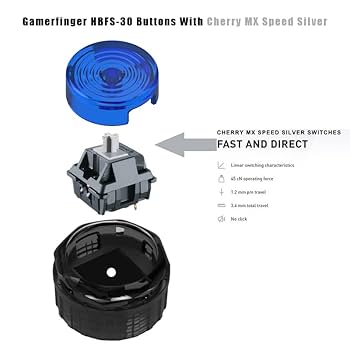 gamerfinger 30 φ 10PCS Gamerfinger Mechanical Button HBFS-30-SCREW Crystal