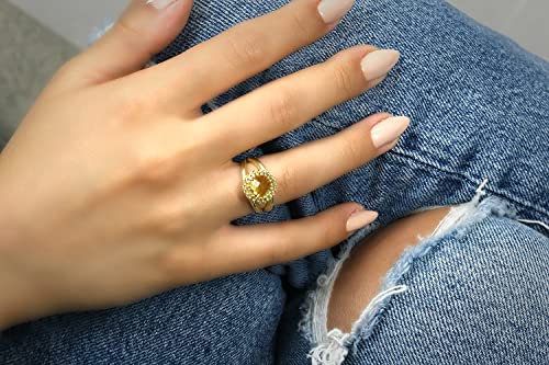 Bague citrine en or véritable : fini les bijoux ternes qui s'usent - 4