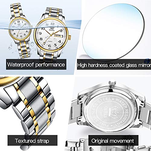 Image of OLEVS Luxury Automatic Watch for Men 3D Dragon Dial Stainless Steel Waterproof Luminous Calendar Business Wrist Watch Gift for Diwali Anniversary