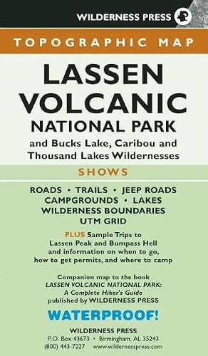 MAP Lassen Volcanic National Park: and Bucks Lake, Caribou, and Thousand Lakes Wildernesses