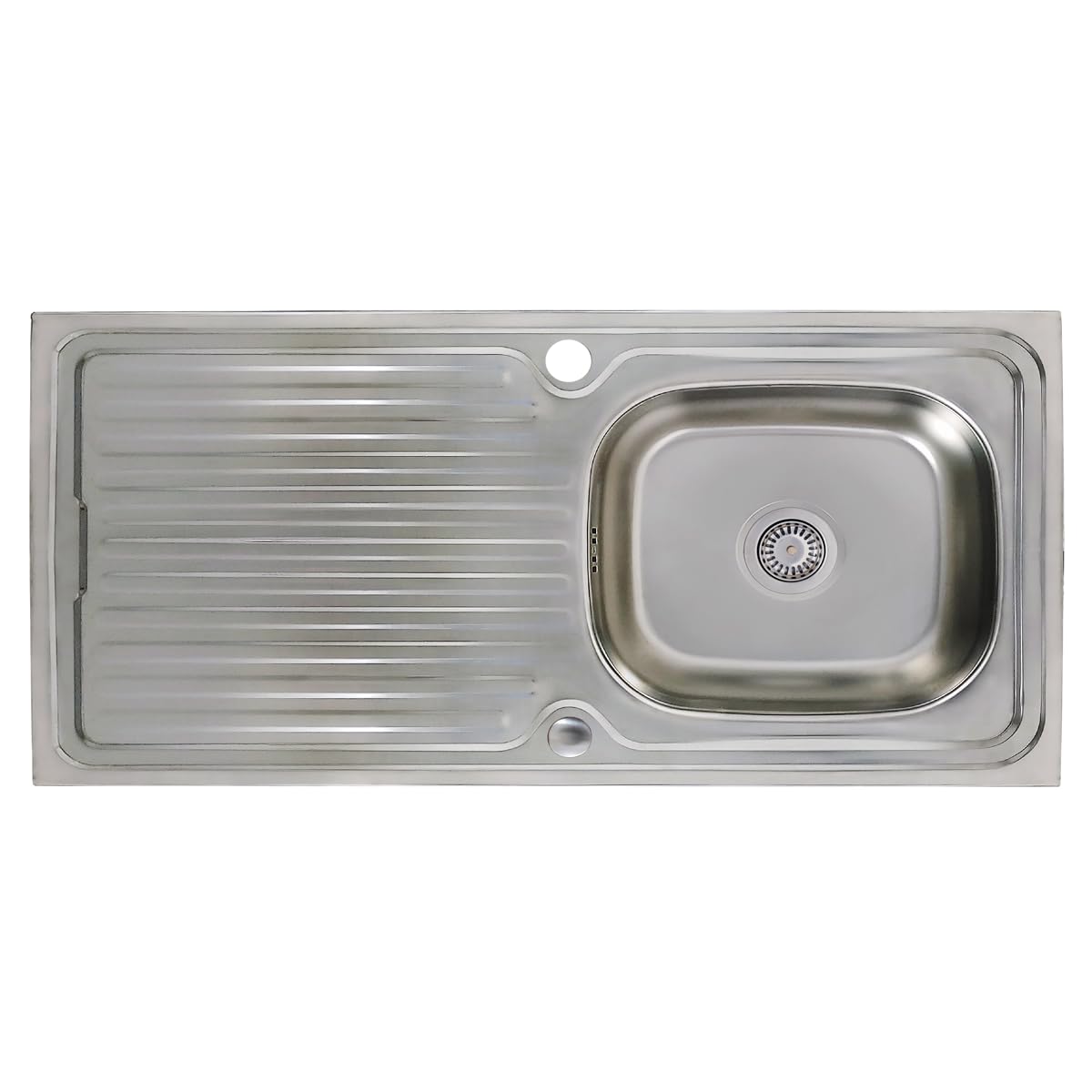 Edelstahleinbauspüle Edelstahlspüle Spüle 76 x 43,5 cm 1 Becken Küchenspüle Einbauspüle Waschbecken inklusive Ruby Armatur