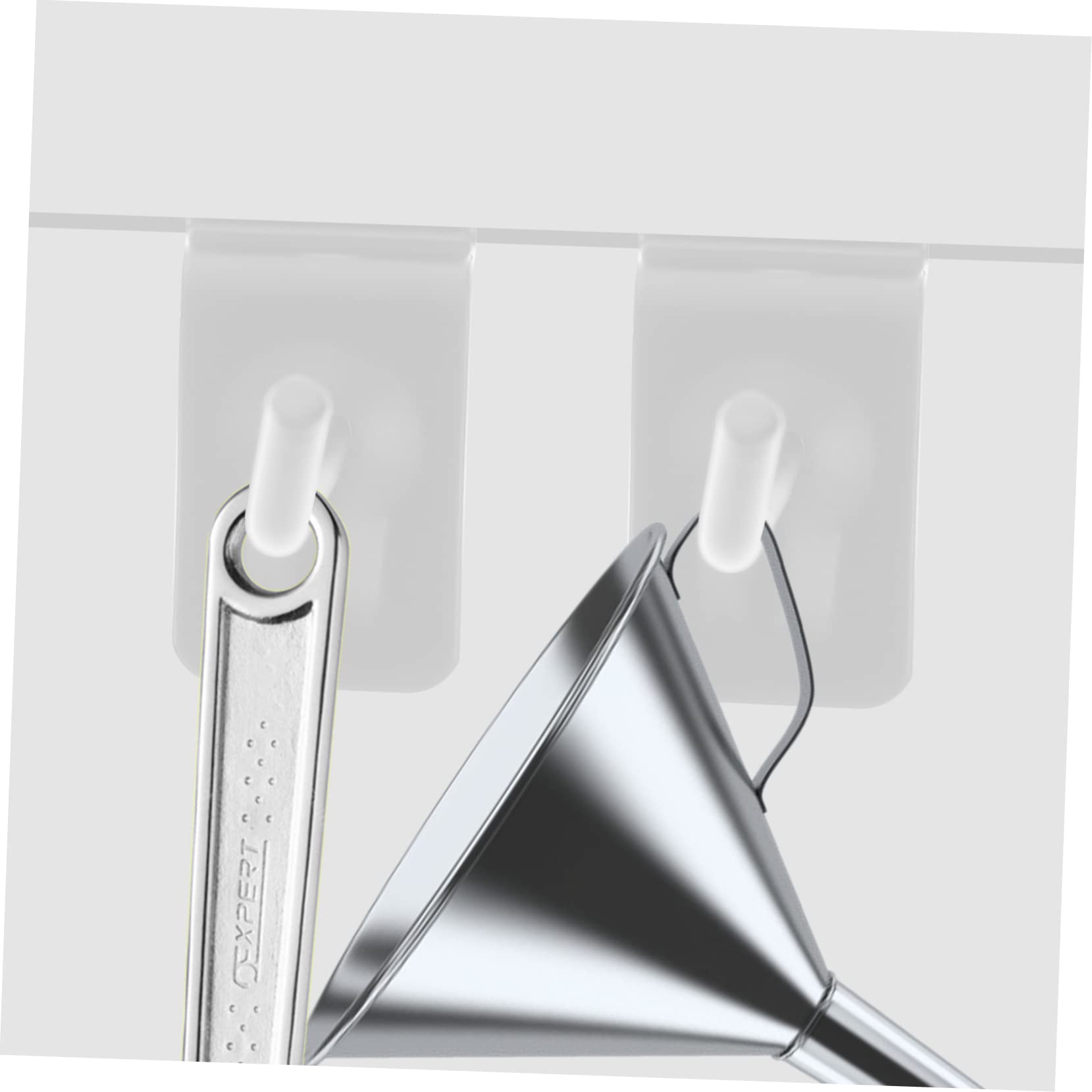 Ciieeo Ganci Pezzi Scanalato Ferro in Bianco Pannello 30 | Garage e Parete Espositiva, Rimozione Rapida, Installazione Semplice, Adatti a Bag e Jewelry