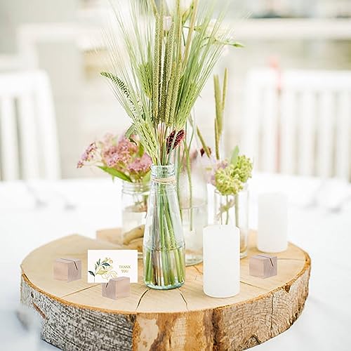 Auswalar 10 PCS Wood Place Card Holders,Wood Table Number Holders,Stands Picture Holder,for Home Wedding Party, Decoration - Image 4
