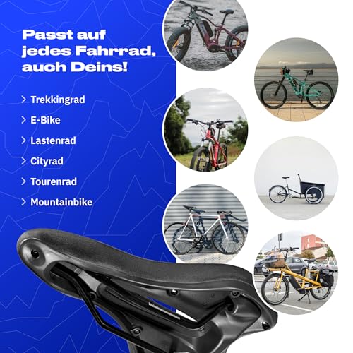 Alpensattel 3.0 Sport+ Leistungsstarker und komfortabler Fahrradsattel für Damen und Herren -...