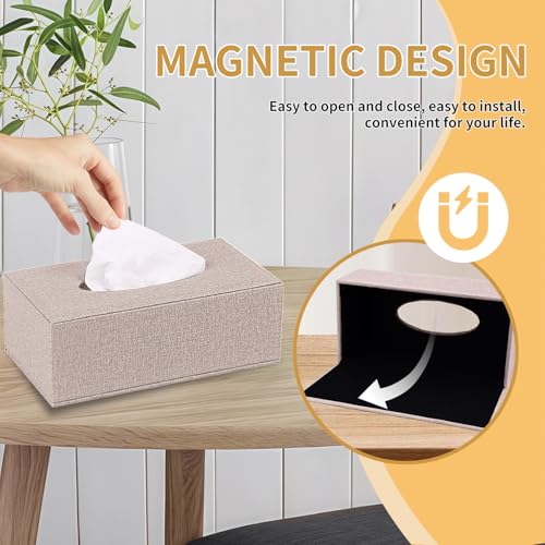Housse pour boîte à mouchoirs lin pour salon et chambre