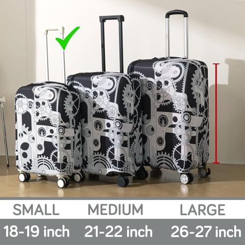 Image of HOKIPO Suitcase Covers for Trolley Suitcase, 220gsm Durable and Washable, Small (18-19inch) - Gear Motion (AR-6343-D3)