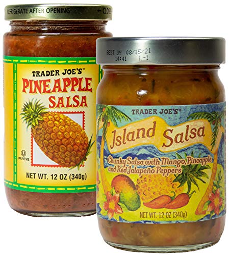 Trader Joes Island and Pineapple Salsa Variety Pack Bundle One 12 oz Jar of Each Flavor