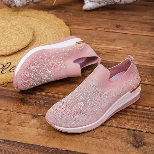 Chaussures de course légères roses respirantes pour femme taille 41 EU
