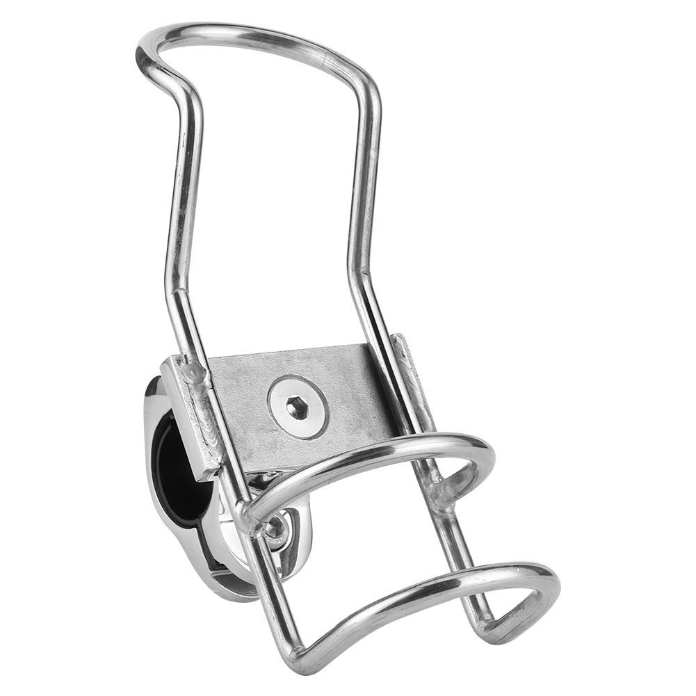 Yctze 2 pezzi porta canne da pesca in acciaio inox porta canna da pesca/supporto per canna da pesca morsetto montato su guida portacanna per barca da pesca kayak marino 26 mm 32 mm (26 mm/1.0 pollici)