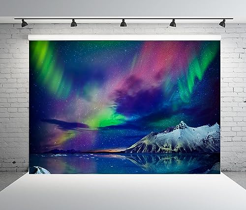 Fondo Fotográfico Tela BELECO 8x6 pies Northern Lights miniatura 2