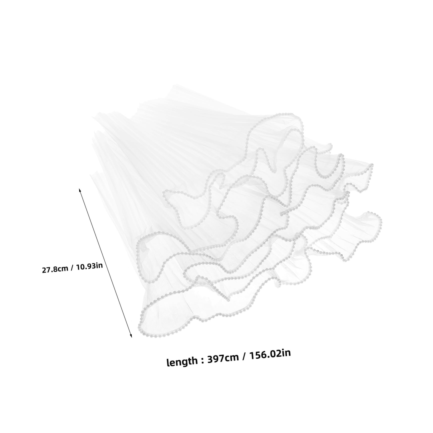 DOITOOL Elegant Floral Wrapping Paper Pearl Yarn Mesh 28cm Wavy Netting for Flower Packaging Wedding Bouquet Accessory