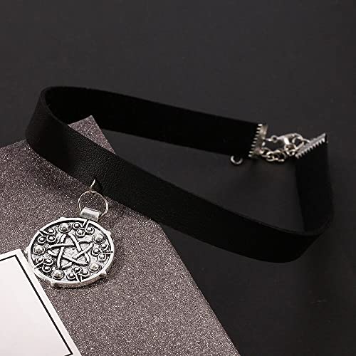 Blingsoul Wtchr Black Choker Necklace for Women – Soft Adjustable Collar Choker with Cute Pendant, Yenefer Style Beach Jewelry Gift4
