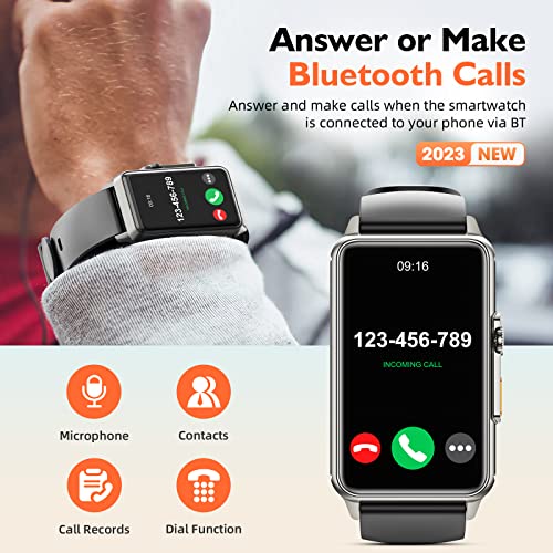 LBSAU-Smart-Watch-for-Men-Women-AnswerMake-Call-Built-in-Alexa-157-HD-Touch-Screen-IP67-Waterproof-Sport-Fitness-Tracker-with-Heart-Rate-Monitor-Pedometer-Smart-Watches-for-iPhones-AndroidBlack