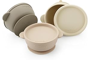 PandaEar 3 Pack Baby Bowls with Lids