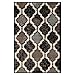 Superior Indoor Small Area Rug, Jute Backed, Perfect for Living/ Dining Room, Bedroom, Office, Kitchen, Entryway, Modern Geometric Trellis Floor Decor, Viking Collection, 2' x 3', Chocolate