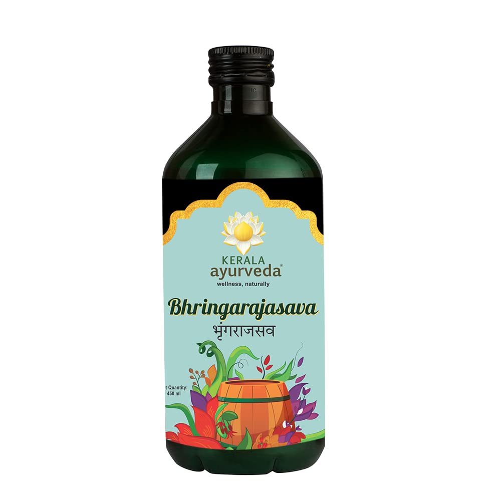 Bhringarajasava | Ayurvedic Hair Growth Tonic & Hair Fall Control | Herbal Oral Tonic with Bhringraj for Scalp Nourishment & Natural Shine | 450 ml