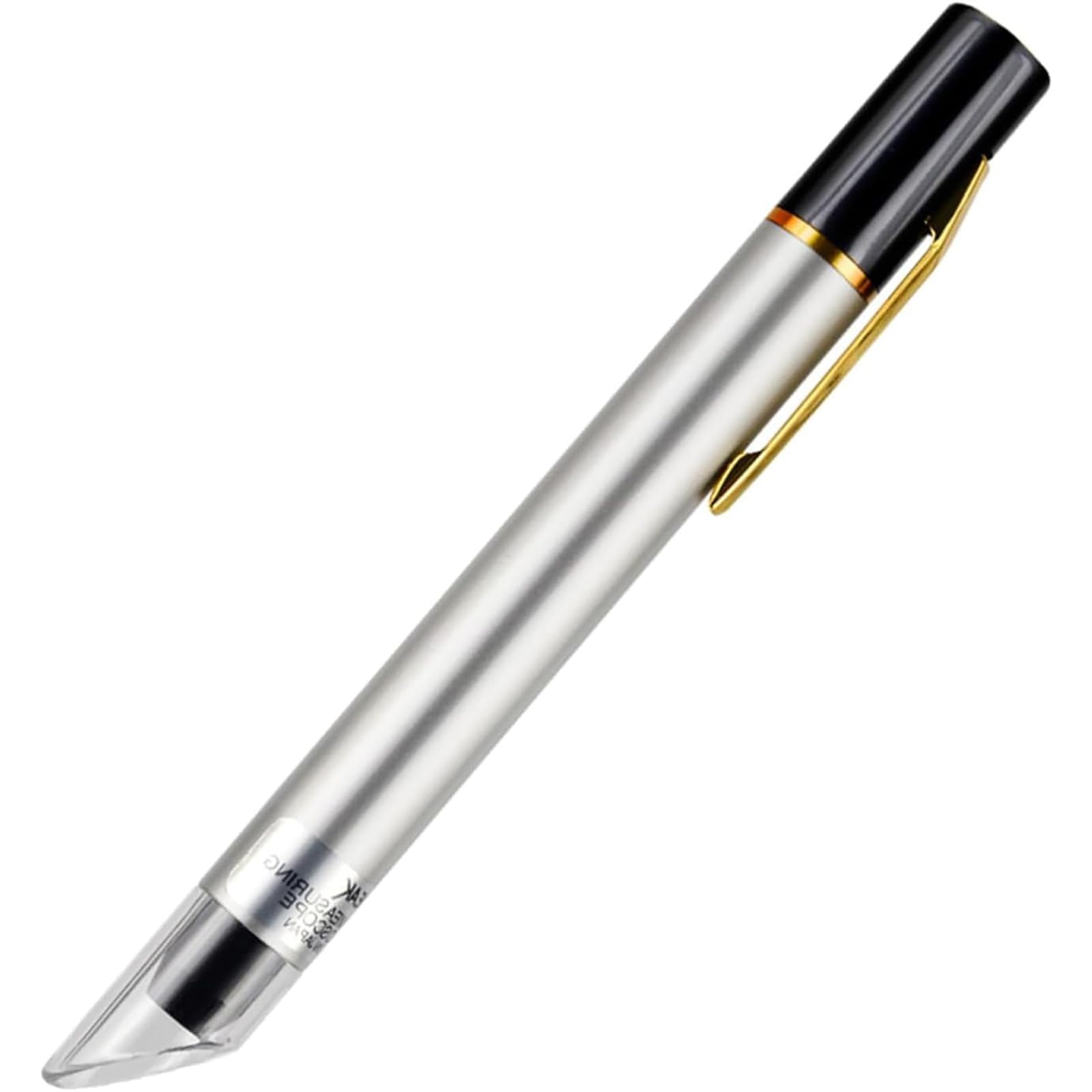Microscopio de aumento 25X/50X, lupa de mano HD con escala, ocular de 6 mm, diseño de clip de bolígrafo, lente óptica antirreflectante, para evaluación de joyas, textiles, impresión, 25X