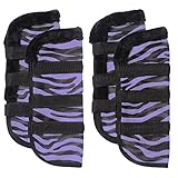 Tough 1 Zebra Mesh Fly Boots Purple Zebra
