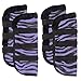 Tough-1 Zebra Mesh Fly Boots Purple Zebra