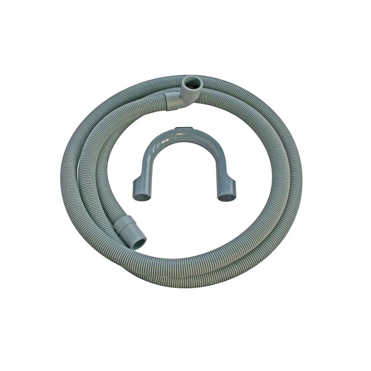 SOS Accessoire Tuyau d'évacuation d'eau universel avec sorties droite - coudée 19-​21mm (L2500mm) pour Lave-​linge TOUTES MARQUES PLD1243