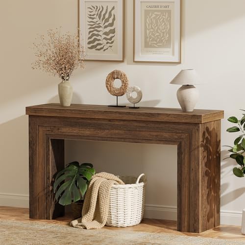 Huuger 54 Inch Entryway Table, Retangular Console Table, Farmhous...