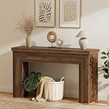 Huuger 54 Inch Entryway Table, Retangular Console Table with Storage, Farmhouse Sofa Table Behind the Couch, Long for Entrance, Hallway, Foyer, Living Room, Rustic Brown
