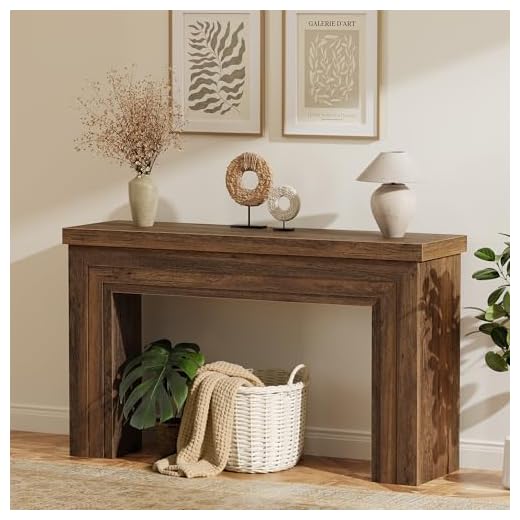 Huuger Rustic Brown Entryway Console Table
