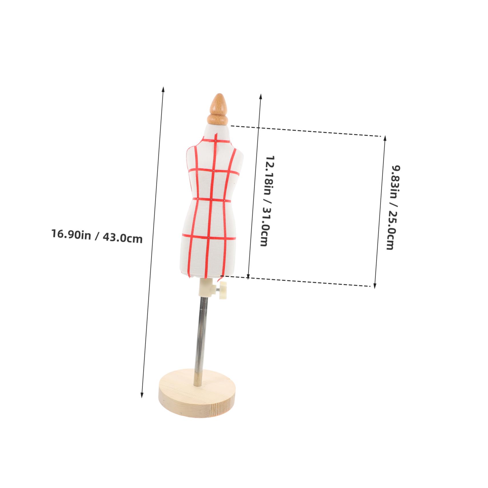 Manichino in miniatura per abiti femminili in scala per realizzare modelli e design di abbigliamento, forma beige per abiti da bambola per sartoria e artigianato