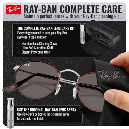 Image of Ray-Ban RB3447 ROUND METAL Round Shaped Sunglasses for Men with Official RAYBAN Eyewear Kit