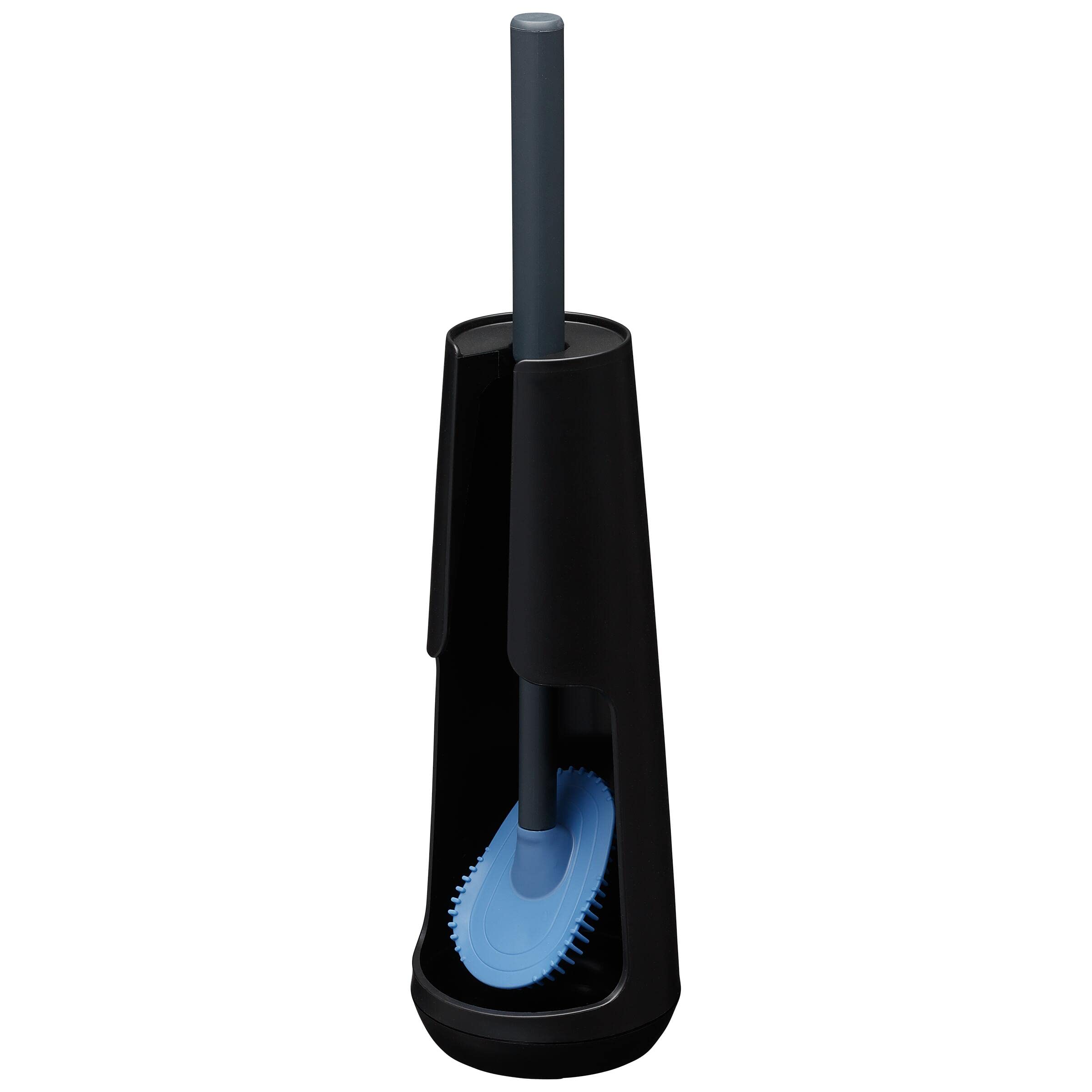 Tiger Black/Charcoal Tess, Toilet Brush Holder Freestanding With Swoop® Brush Flexible, /Anthracite, 112X112x428mm