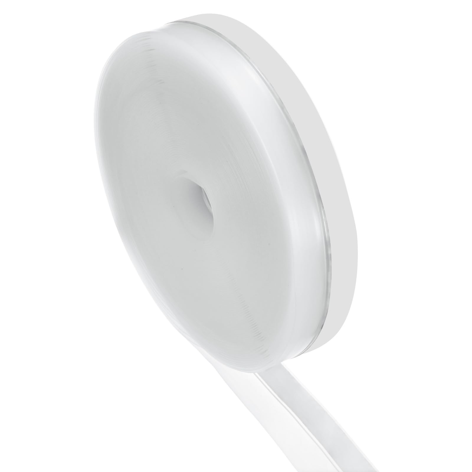 M METERXITY Weather Stripping Door Seal Strip, 1 Inch(25mm) Silicone 49 ft Draft Stopper for Windows Gaps/Shower Door, Sealing Sticker Tape [Transparent]