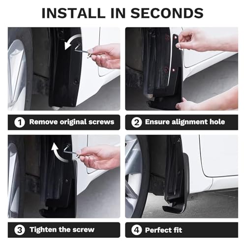 Guardabarros para neumáticos de coche Tesla Model Y Juniper 2025 protector 4