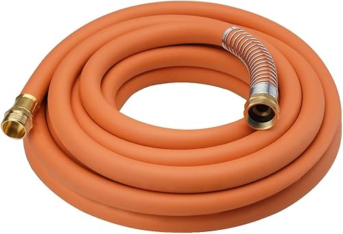 Miniatura 19 de Manguera de jardín WiseFlow de 90 pies x 5/8", manguera de goma resistente, manguera de agua con cinco capas de trenzado, accesorios macho hembra,