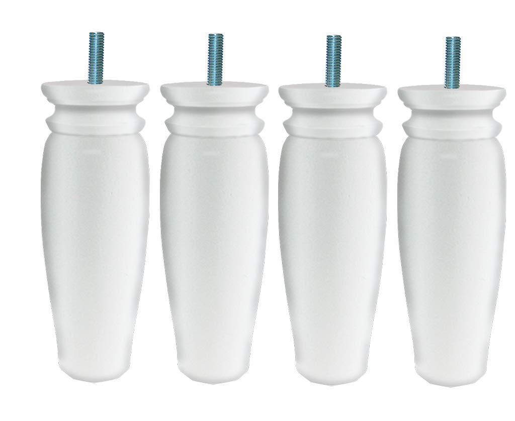 Margot 3700527830131 - Set di 4 Piedini per Rete, Colore: Bianco, Altezza 15 cm