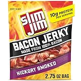 Slim Jim Smoked Bacon Jerky, Hickory Flavor, 10g Protein Per Serving, 2.75 oz. (1 Count)