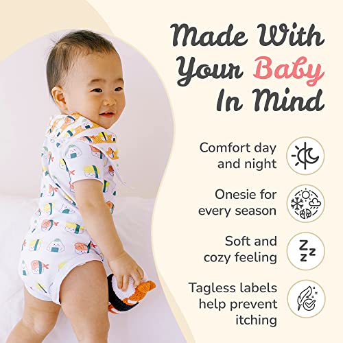 Organic Cotton Onesie Baby Bodysuit, Soft and Comfortable Baby Onesies Made from Organic Cotton and Spandex4