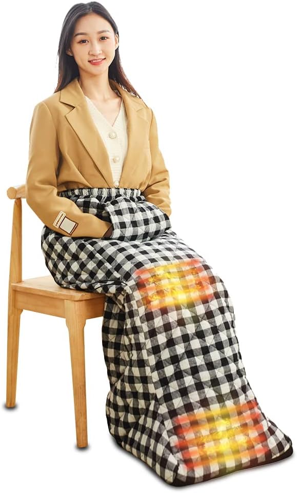 YVZAI ホット脚入れヒーター電気足温器 フットーウォーマー ホットフットヒーター 10秒速暖着たまま歩きOK お一人様用こたつ あったか 脚入れヒーター 遠赤外線 タイマー機能 着るこたつ 一人用 過熱防止 安全 省エネ 洗濯可能 PSE認証済み