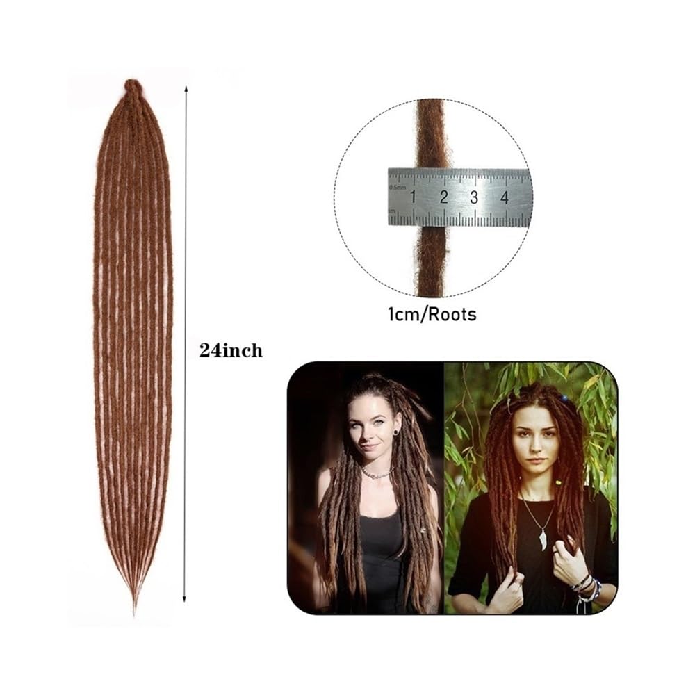 Santé - Extensions de dreadlocks faites à la main - 5 brins de dreadlocks synthétiques - 1,0 cm - Faux Twist - Cheveux reggae dreadlocks - Soin du corps (blond)