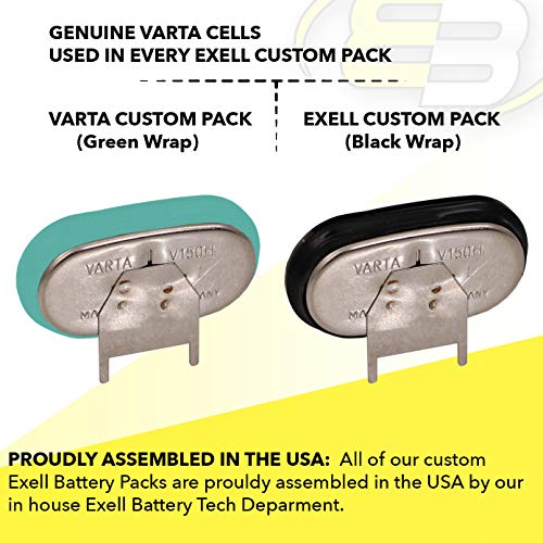 (3-Pack) Batería botón NiMH 1.2V 150mAh 3-PIN miniatura 2