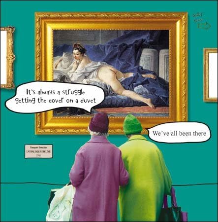 Humorous Greeting Card (CM7747) - Blank/Birthday - Duvet - Always A Struggle